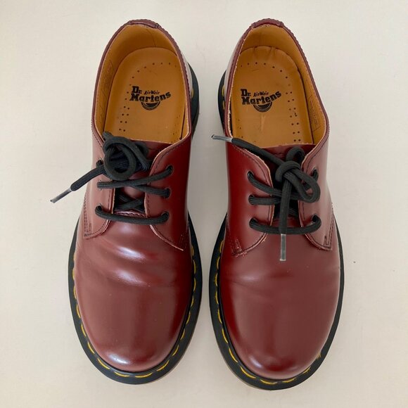 DR. MARTENS 1461 Smooth Leather Oxford Shoes Cherry Red Men\'s 7 Ladies 8 main image 9